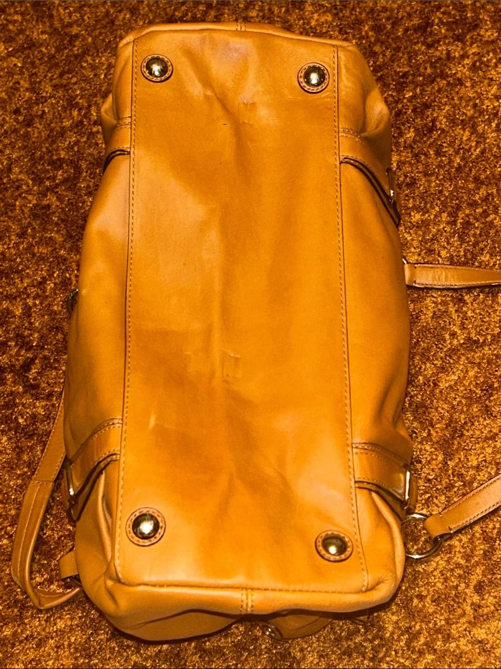 Coach Leather Shoulder Bag in Caramel